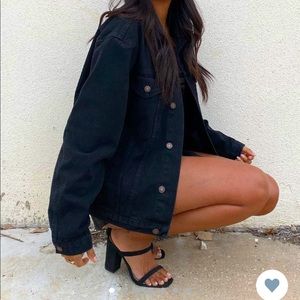 Princess Polly Black jean jacket